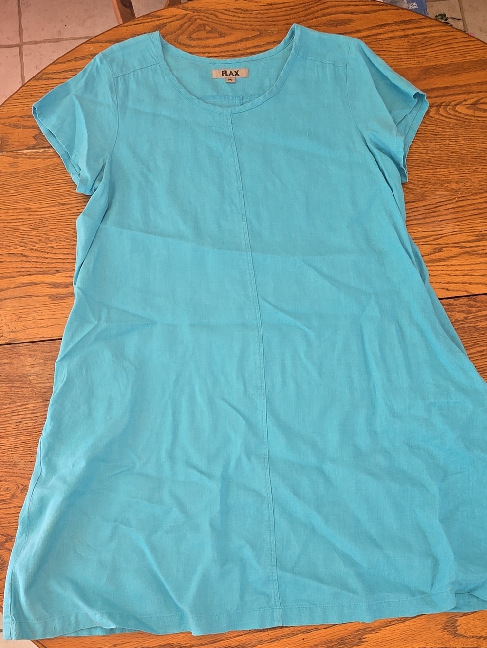 Flax Aqua Tunic Linen Dress